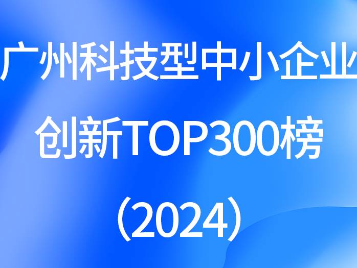 广州科技型中小企业创新TOP300榜（2024）